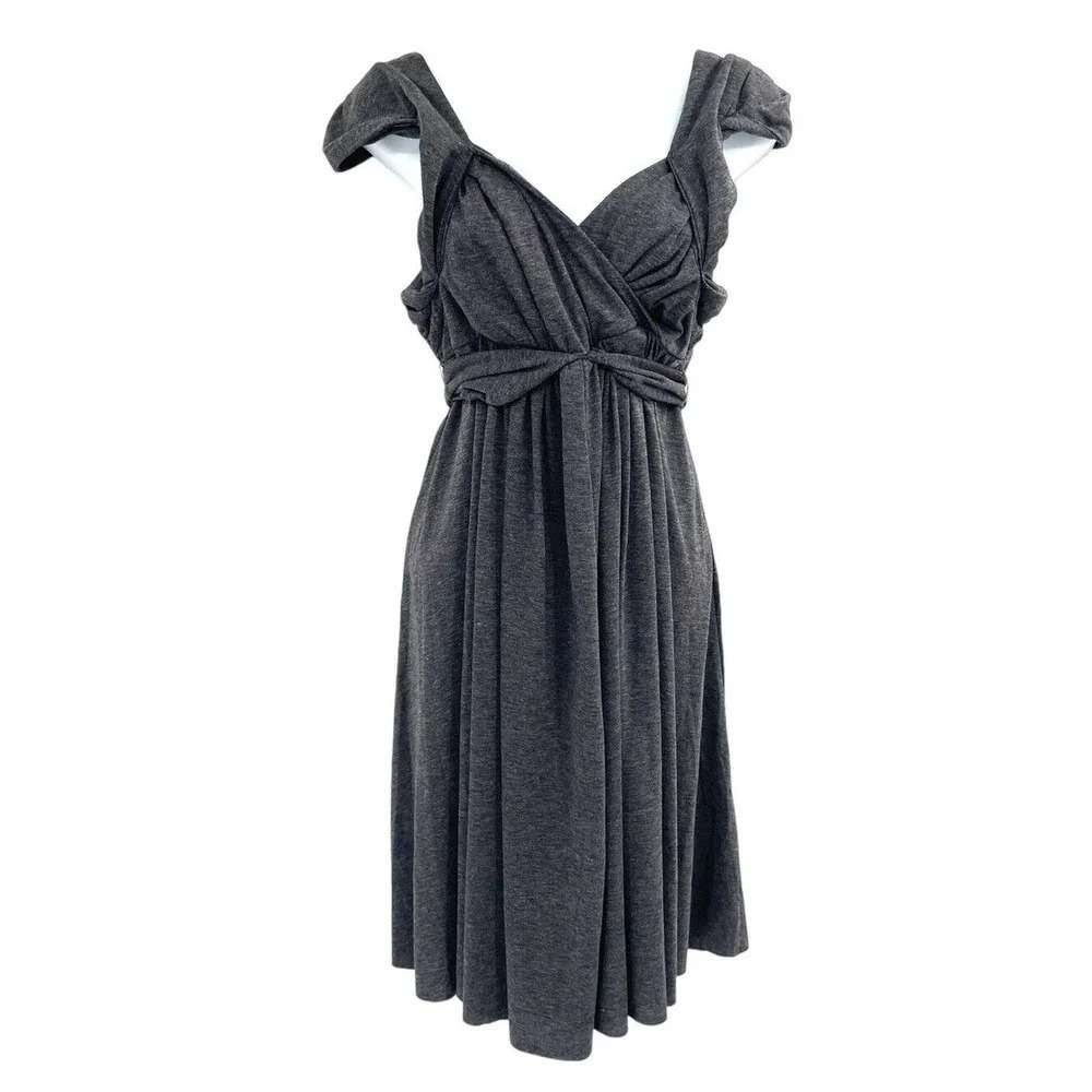 Joyfolie Mia Joy Ellen Dress Charcoal Gray Sleeveless size Medium
